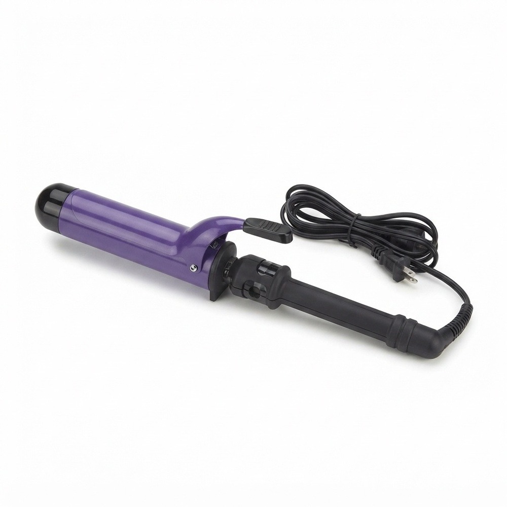Hot Shot Tools Purple Ceramic Curling Iron 1.5 Inch Barrel 450F Professional